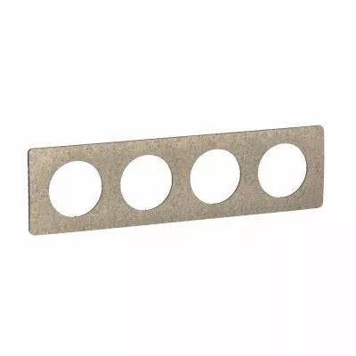 Plaque de finition C�liane 4 postes - Feutre (CP1504)