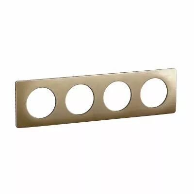 Plaque de finition C�liane 4 postes - Bronze Satin� (CP1604)