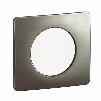 Plaque de finition C�liane 1 poste - Acier Satin� (CP1801)
