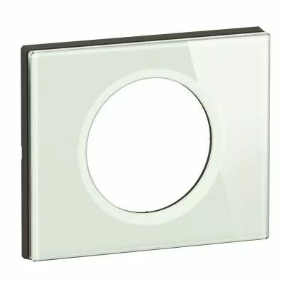 Plaque de finition C�liane 1 poste - Verre Opale Blanc (CP2001)
