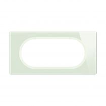 Plaque de finition Céliane 4 à 5 modules - Verre Opale Blanc (CP2008)