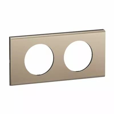 Plaque de finition C�liane 2 postes - Nickel Satin� (CP2102)