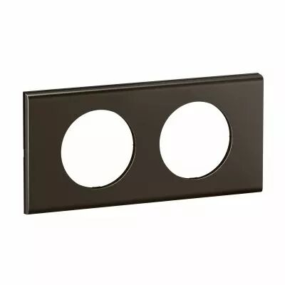 Plaque de finition C�liane 2 postes - Nickel Sombre Satin� (CP2202)