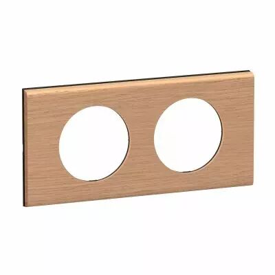 Plaque de finition C�liane 2 postes - Ch�ne (CP2402)