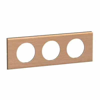 Plaque de finition C�liane 3 postes - Ch�ne (CP2403)