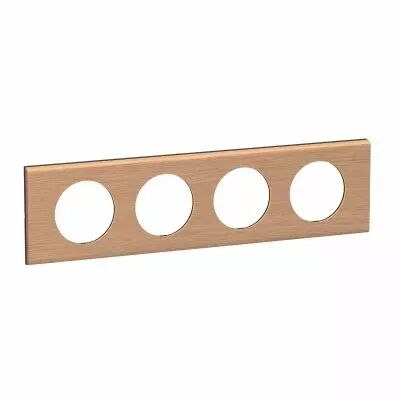 Plaque de finition C�liane 4 postes - Ch�ne (CP2404)
