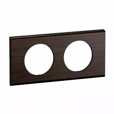 Plaque de finition C�liane 2 postes - Fr�ne Wengu� (CP2502)