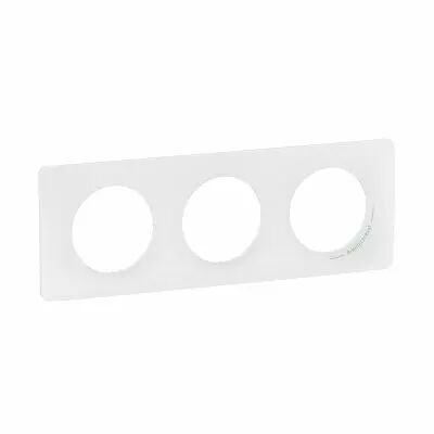 Plaque de finition C�liane 3 postes - Blanc antimicrobien (CP2603)