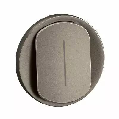 Enjoliveur interrupteur va-et-vient t�moin C�liane - Titanium (CT0007)