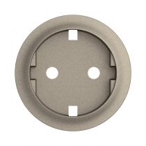 Enjoliveur prise 2P+T schuko Céliane - Titanium (CT0120)