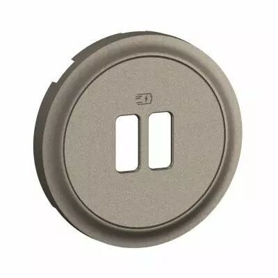 Enjoliveur prise USB simple ou double C�liane - Titanium (CT0154)