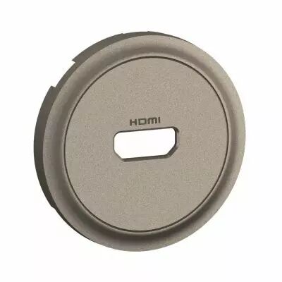 Enjoliveur prise audio vid�o HDMI pr�connectoris�e C�liane - Titanium (CT0314)