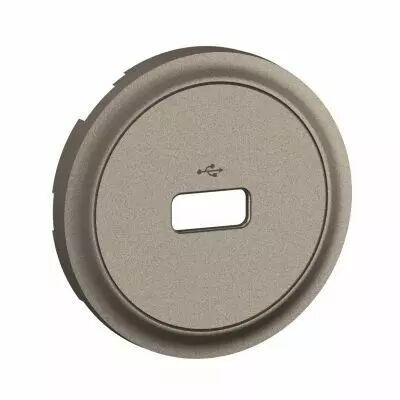 Enjoliveur prise USB DATA simple C�liane - Titanium (CT0325)