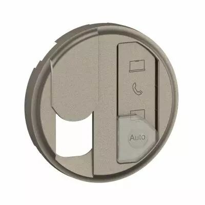 Enjoliveur prise simple RJ45 avec repr�rage m�dia C�liane- Titanium (CT0348)