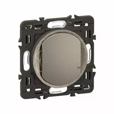Interrupteur filaire C�liane with Netatmo sans Neutre, avec variation - Titanium (CT0403)