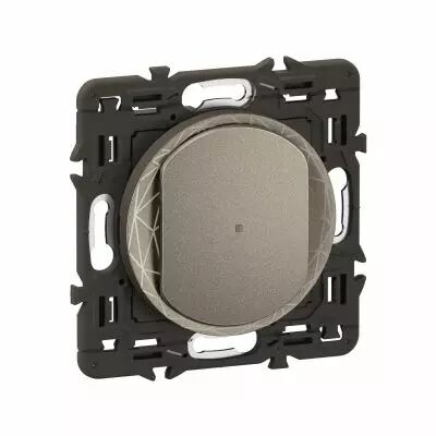 Interrupteur filaire C�liane with Netatmo avec Neutre, avec variation - Titanium (CT0409)