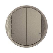 Enjoliveur interrupteur double Céliane with Netatmo - Titanium (CT1415)