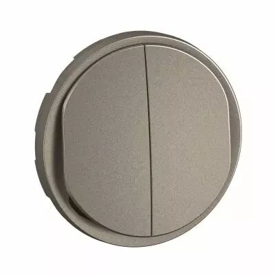 Enjoliveur double poussoir NO+NF lumineux C�liane - Titanium (CT3001)