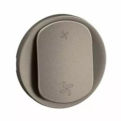 Enjoliveur commande VMC C�liane 2 vitesses - Titanium (CT6001)