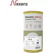 Fil rigide Nexans H07 VU MOBIWAY POP 2,5 mm² Vert/Jaune en bobinot de 100m (H07VU2,5VJ MOBIWAY POP)
