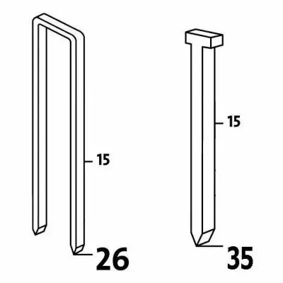 agrafe �troite, boite 1100 pi�ces, long 18 mm (355033)