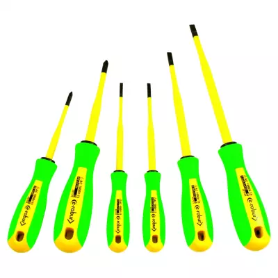 coffret de 6 tournevis trimati�re isol�s 1000v. isolant slim affleurant (412104)