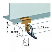 attache bord de tôle, capacité plat de 12-19 mm, pour colliers 7mm. 25 pièces. (861594)