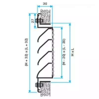 Aldes - Grille ext�rieure murale en alu anodis� pour air neuf / vici� AWA 251 200x200mm (11052032)