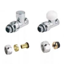 kit de raccordement sèche-serviettes coudé thermostatique blanc (850300)