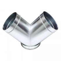 culotte à 90° - cu - diamètre 200 mm vers 2 x 200 mm - acier galvanisé (533329)