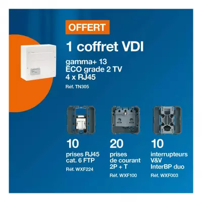 pack gallery r�sidentiel vdi + 1 coffret vdi gamma13+ eco grade 2 tv offert (en21gal_4)