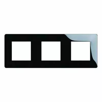 essensya plaque 3 postes r�versible entraxe 71mm noire (we403n)