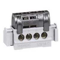 bornier de répartition isolé ip2x phase - 4x1,5mm² à 16mm² noir - longueur 47mm (004850)