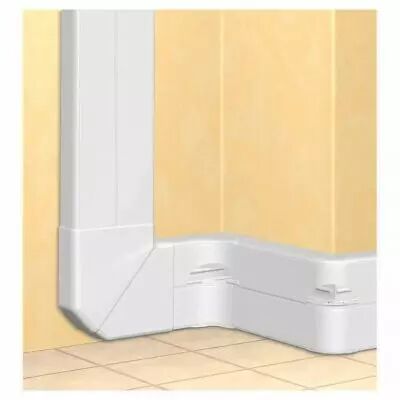 goulotte 2 compartiments 50x195mm dlp monobloc - blanc (010470)