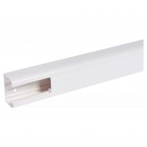 goulotte 1 compartiment à clippage direct mosaic 50x80mm longueur 2,5m - blanc (011020)