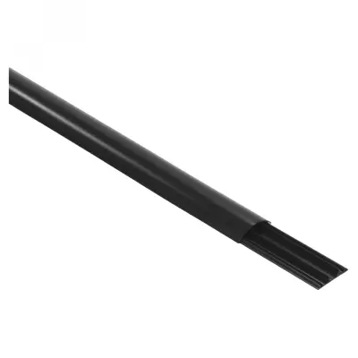 passage de plancher pvc 3 compartiments 75x18mm - noir ral9017 (030090)