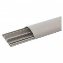 passage de plancher pvc 3 compartiments 75x18mm - gris ral7030 (030093)
