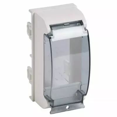 support appareillage modulaire sur goulotte � clippage direct mosaic - blanc (031069)