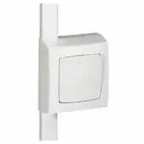 cadre appareillage saillie 1 poste pour moulure dlplus �paisseur 12,5mm - blanc (031405)