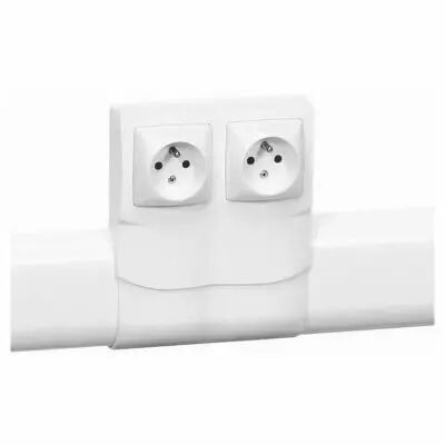 cadre appareillage saillie 2 postes pose long plinthes dlplus �paisseur 20mm (031451)