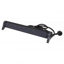 rallonge 6x2p+t surface avec inter, parafoudre et cordon 1,5m - noir/gris (049427)