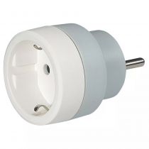 adaptateur 2p+t 16a 230v - fiche standard germanique sur prise standard français (050382)