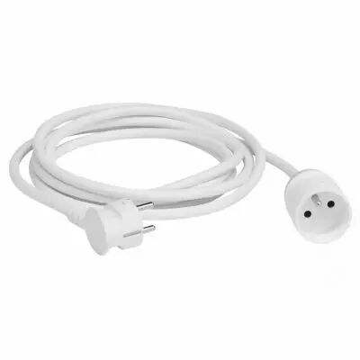 rallonge domestique 2p+t avec �clips de protection longueur 5m - blanc (051601)