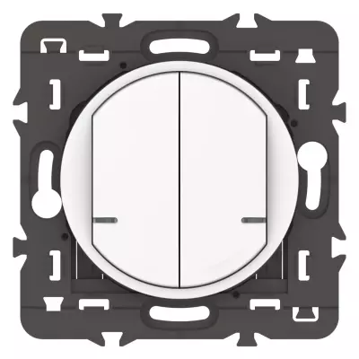 cde double sans fils �clairage/prise c�liane with netatmo sans plaque blanc (067724a)