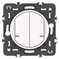 cde double sans fils éclairage/prise céliane with netatmo sans plaque blanc (067724a)