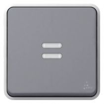 interrupteur temporisé lumineux plexo composable ip55 230v 50hz ou 60hz - gris (069504)