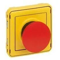 poussoir nf à impulsion arrêt plexo composable ip55 3a 250v - gris et jaune (069547)