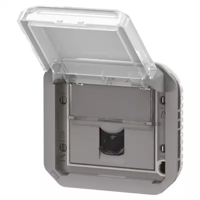 prise rj45 cat�gorie 6a stp plexo composable gris (069559l)