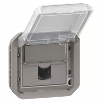 prise rj45 catégorie 6 ftp plexo composable gris (069569l)