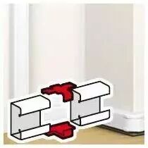 eclisse de jonction pour goulottes mosaic 50x80/130/180 - blanc (075661)